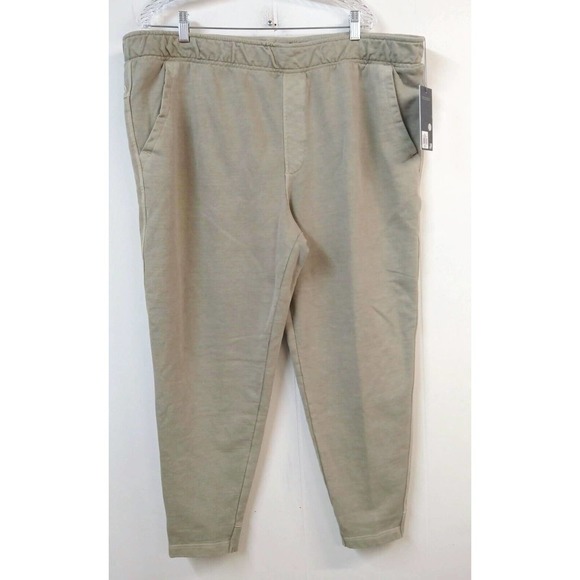 VRST NWT ($70) Men's 2 XL Washed Twill Terry Simple Jogger Pockets "Earl Grey" - Picture 1 of 6
